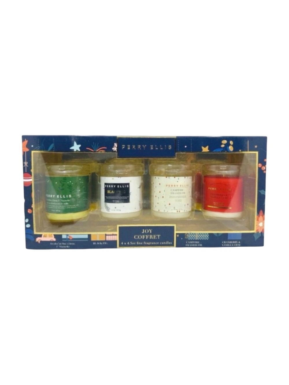 Perry Ellis Joy Coffret Fine Fragrance Candles - 4 x 4.5 oz